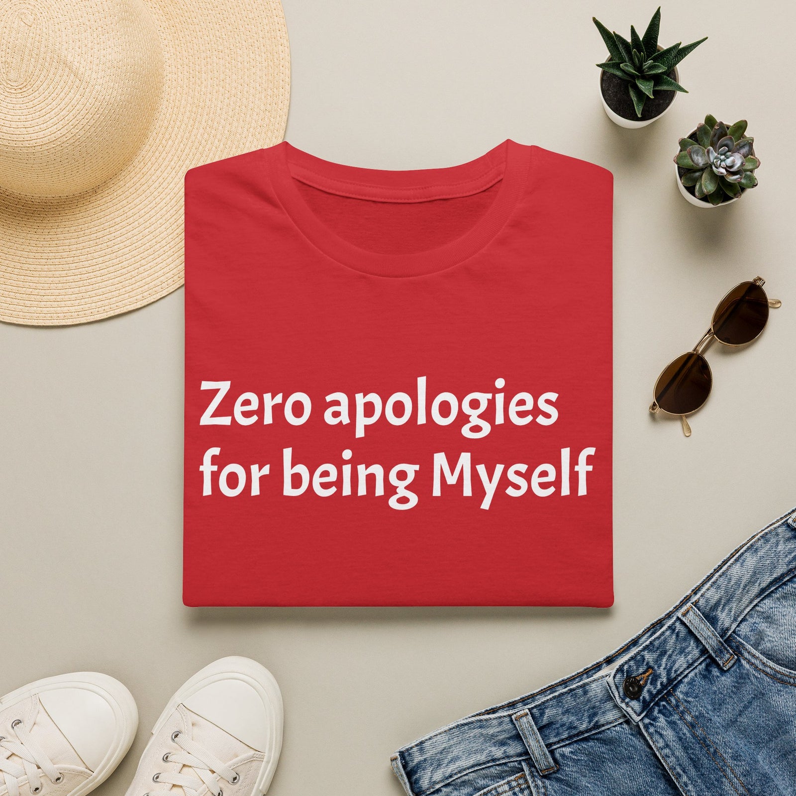 'Zero Apologies for Being Myself' Graphic T-Shirt