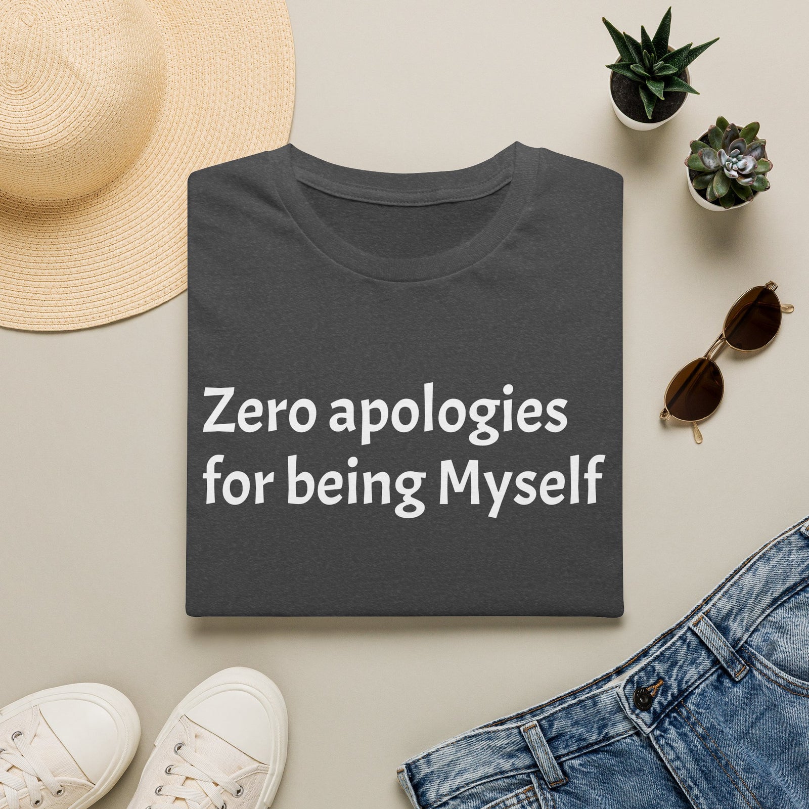 'Zero Apologies for Being Myself' Graphic T-Shirt