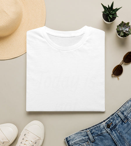 White Minimalist T‑Shirt — Everyday Casual Tee