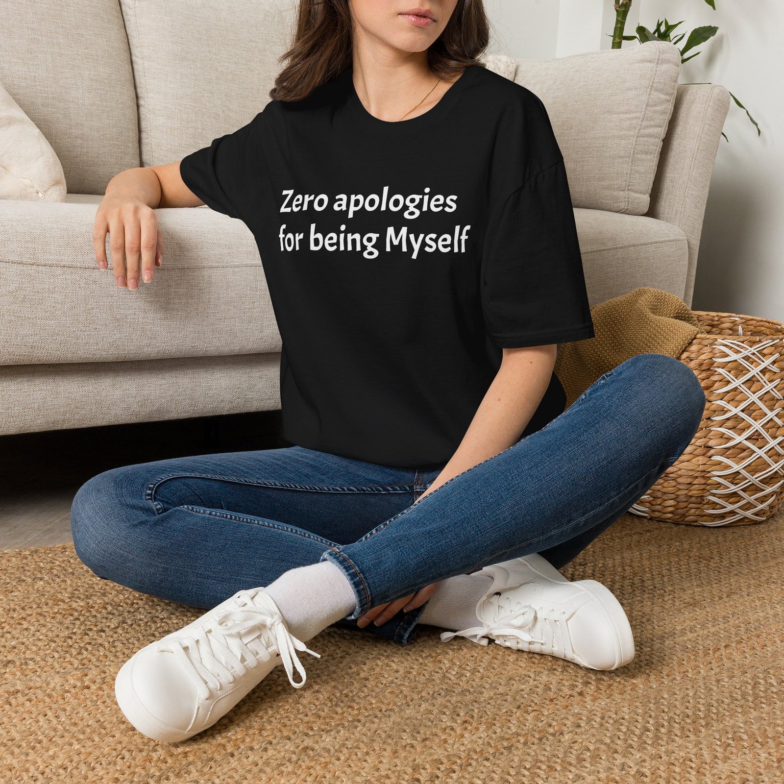 'Zero Apologies for Being Myself' Graphic T-Shirt