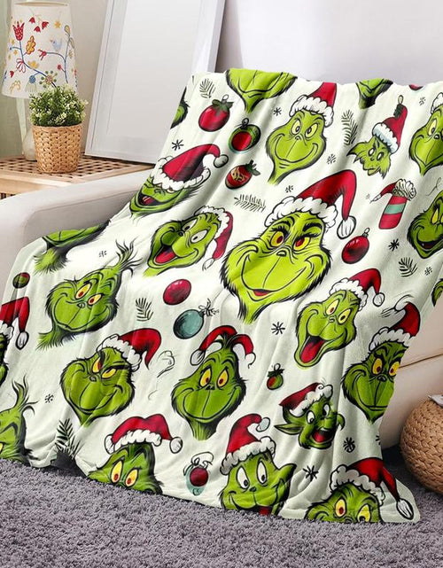 Load image into Gallery viewer, Christmas Grinch Plush Blanket | Cozy Throw for Kids &amp; Adults

