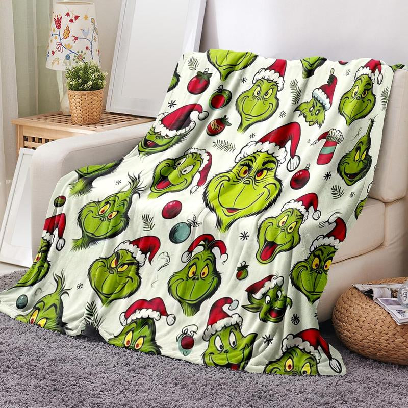 Christmas Grinch Plush Blanket | Cozy Throw for Kids & Adults