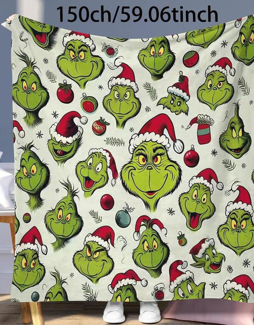 Load image into Gallery viewer, Christmas Grinch Plush Blanket | Cozy Throw for Kids &amp; Adults
