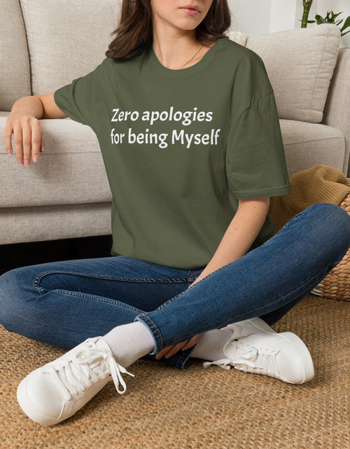 Load image into Gallery viewer, 'Zero Apologies for Being Myself' Graphic T-Shirt
