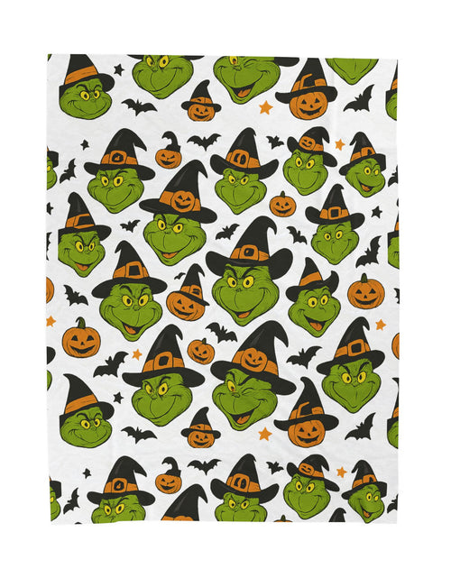 Load image into Gallery viewer, Halloween Grinch Plush Blanket | Cozy Throw for Kids &amp; Adults | Perfect for Fall Decor, Spooky Movie Night, Halloween Gift, Cozy Home [...]
