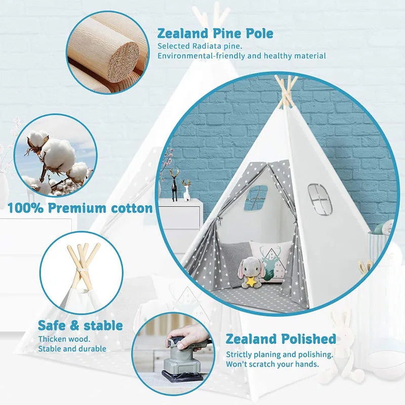 47'' W X 47'' D Indoor / Outdoor Polyester Triangular Play Tent
