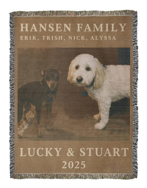 Load image into Gallery viewer, Personalized Heirloom Woven Blanket
